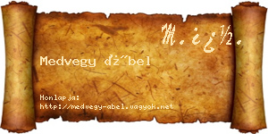 Medvegy Ábel névjegykártya